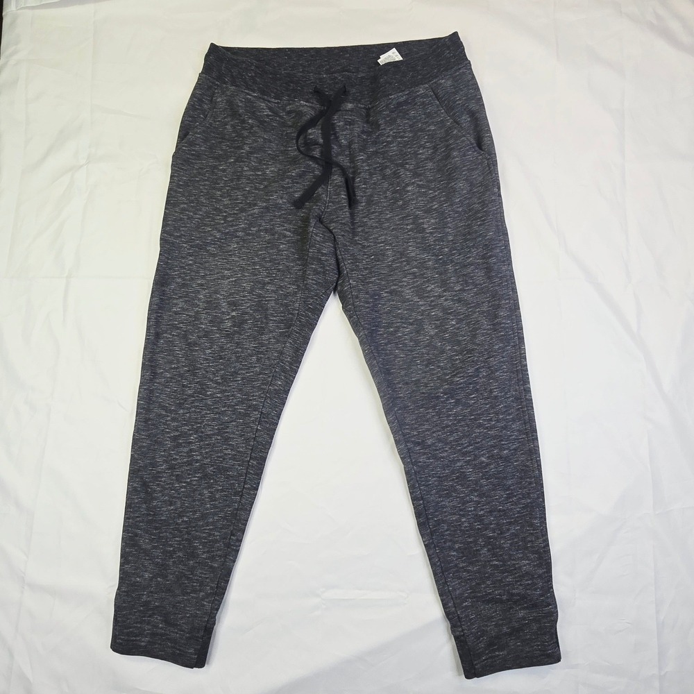 Banana Republic Mens Large Jogger Sweatpants L Grey Heather Drawstring Knit Z15